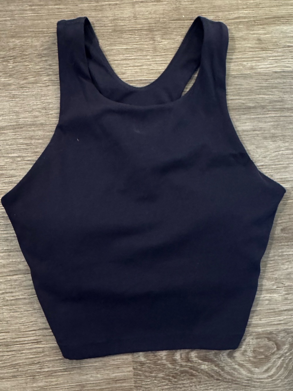 High Neck Racerback Sports Bra - Navy